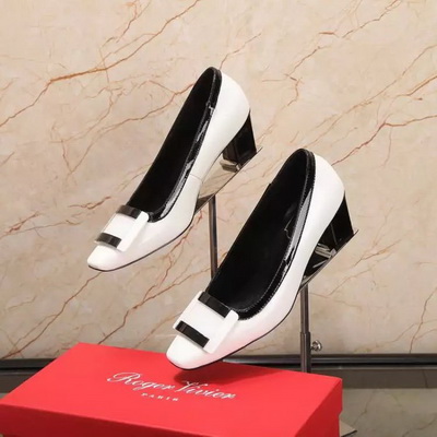 RV Shallow mouth Block heel Shoes Women--001
